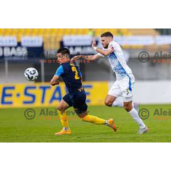 In action during Prva liga Telemach 2024/2025 football match between Celje and Domzale in Celje, Slovenia on May 25, 2025