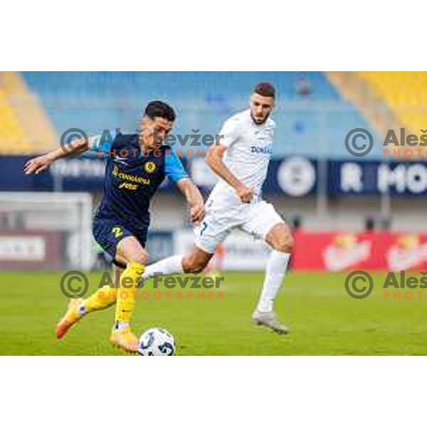 In action during Prva liga Telemach 2024/2025 football match between Celje and Domzale in Celje, Slovenia on May 25, 2025