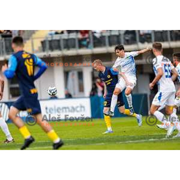 In action during Prva liga Telemach 2024/2025 football match between Celje and Domzale in Celje, Slovenia on May 25, 2025