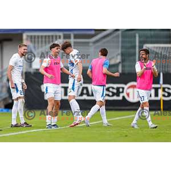 In action during Prva liga Telemach 2024/2025 football match between Celje and Domzale in Celje, Slovenia on May 25, 2025
