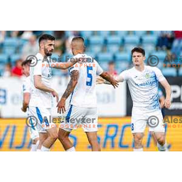 In action during Prva liga Telemach 2024/2025 football match between Celje and Domzale in Celje, Slovenia on May 25, 2025