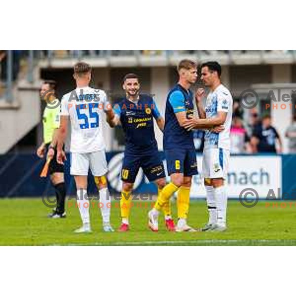 In action during Prva liga Telemach 2024/2025 football match between Celje and Domzale in Celje, Slovenia on May 25, 2025