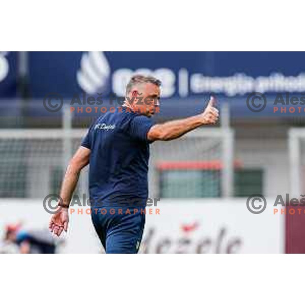 In action during Prva liga Telemach 2024/2025 football match between Celje and Domzale in Celje, Slovenia on May 25, 2025