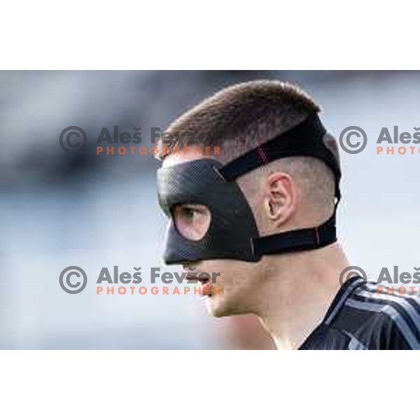 Borna Proleta in action during Prva liga Telemach football match between Mura and Koper in Fazanerija, Murska Sobota, Slovenia on May 25, 2025. Photo: Jure Banfi
