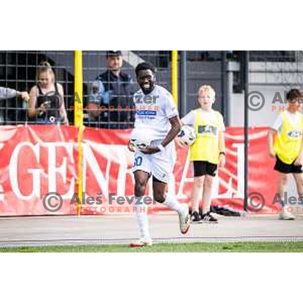 Jean-Pierre Longonda Itamba Mboyo celebrates goal during Prva liga Telemach football match between Mura and Koper in Fazanerija, Murska Sobota, Slovenia on May 25, 2025. Photo: Jure Banfi