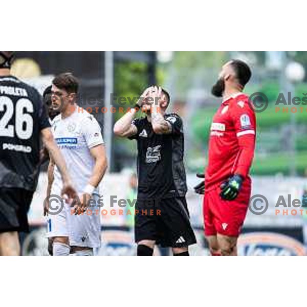 Dario Vizinger disappointed during Prva liga Telemach football match between Mura and Koper in Fazanerija, Murska Sobota, Slovenia on May 25, 2025. Photo: Jure Banfi