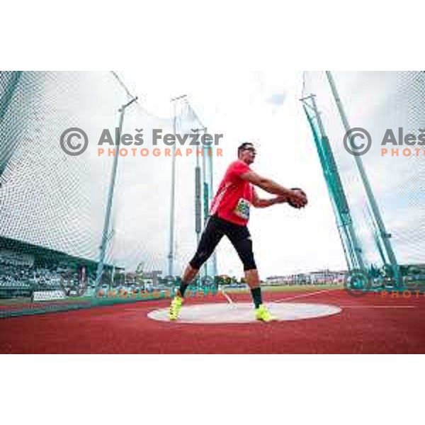 Kristjan Ceh (SLO) competes in Men\'s Discus Throw at Athletics Track & Field meeting, WACT Challenger, Ptuj, Slovenia on May 25, 2025