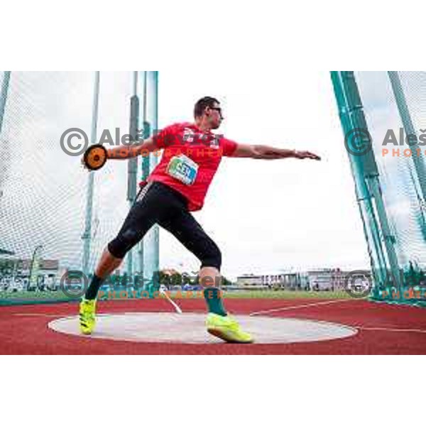 Kristjan Ceh (SLO) competes in Men\'s Discus Throw at Athletics Track & Field meeting, WACT Challenger, Ptuj, Slovenia on May 25, 2025