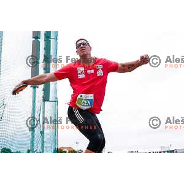 Kristjan Ceh (SLO) competes in Men\'s Discus Throw at Athletics Track & Field meeting, WACT Challenger, Ptuj, Slovenia on May 25, 2025