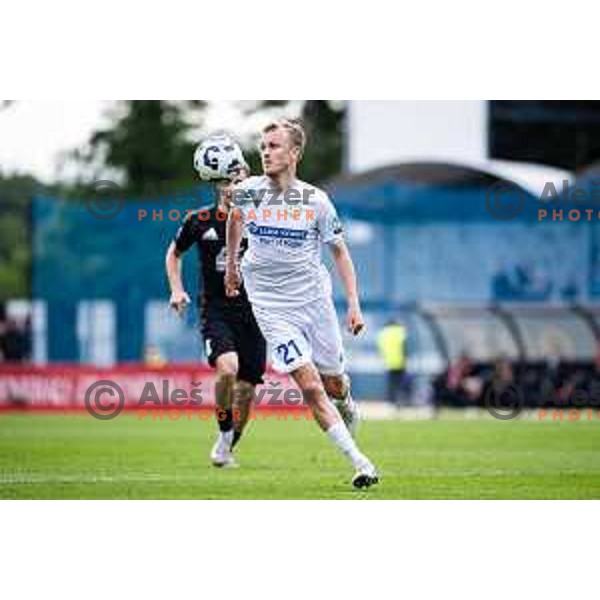 Nik Omladic in action during Prva liga Telemach football match between Mura and Koper in Fazanerija, Murska Sobota, Slovenia on May 25, 2025. Photo: Jure Banfi