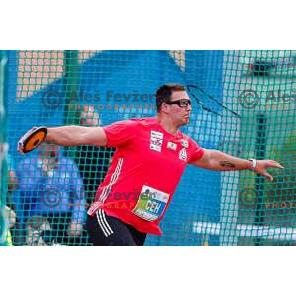 Kristjan Ceh (SLO) competes in Men\'s Discus Throw at Athletics Track & Field meeting, WACT Challenger, Ptuj, Slovenia on May 25, 2025