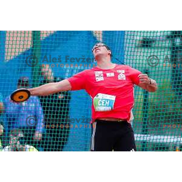 Kristjan Ceh (SLO) competes in Men\'s Discus Throw at Athletics Track & Field meeting, WACT Challenger, Ptuj, Slovenia on May 25, 2025