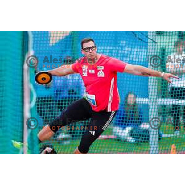 Kristjan Ceh (SLO) competes in Men\'s Discus Throw at Athletics Track & Field meeting, WACT Challenger, Ptuj, Slovenia on May 25, 2025