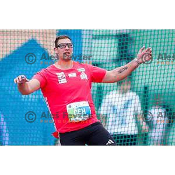 Kristjan Ceh (SLO) competes in Men\'s Discus Throw at Athletics Track & Field meeting, WACT Challenger, Ptuj, Slovenia on May 25, 2025