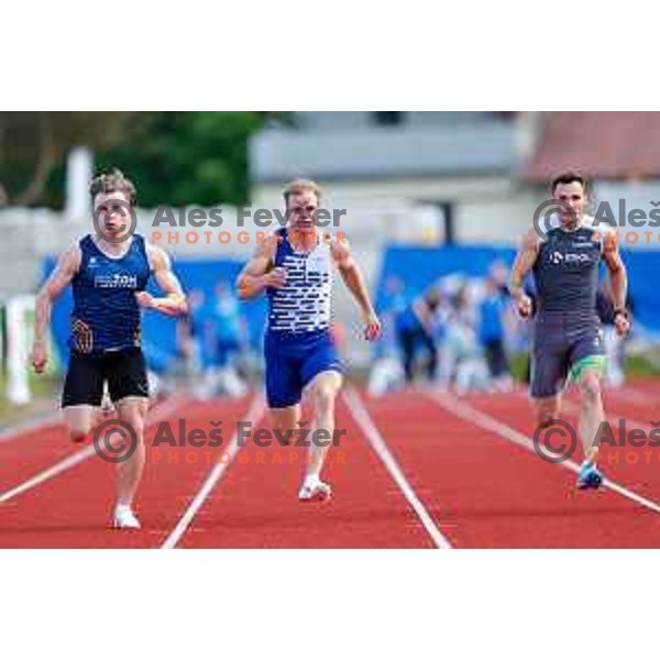 Jernej Gumilar and Anej Curin Prapotnik (SLO) competes at Athletics Track & Field meeting, WACT Challenger, Ptuj, Slovenia on May 25, 2025
