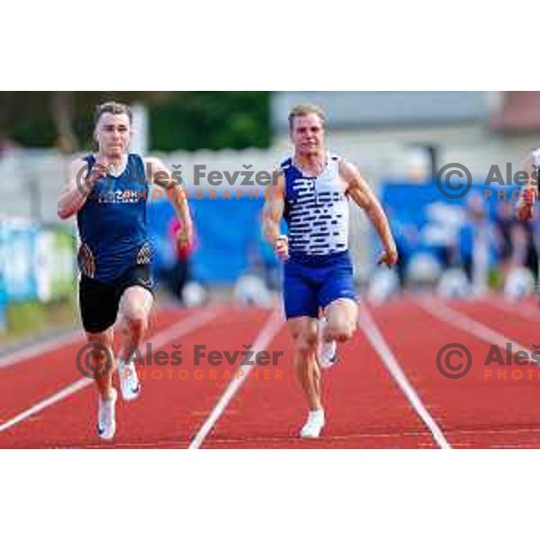 Jernej Gumilar and Anej Curin Prapotnik (SLO) competes at Athletics Track & Field meeting, WACT Challenger, Ptuj, Slovenia on May 25, 2025