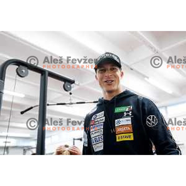 Jurij Tepes, head coach of Slovenia Women\'s Ski-jumping team during summer practice in Kranj, Slovenia on May 26, 2025
