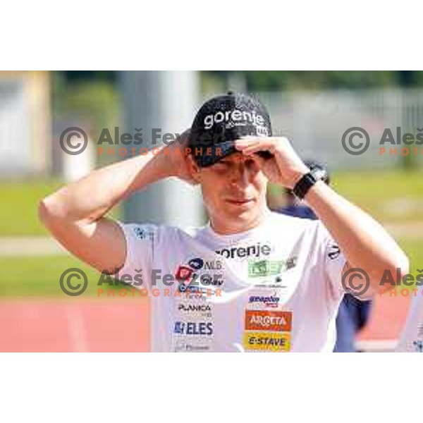 Jurij Tepes, head coach of Slovenia Women\'s Ski-jumping team during summer practice in Kranj, Slovenia on May 26, 2025 Keywords: