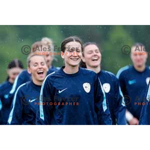 Slovenia National Women\'s Football team during practice session at NNC Brdo pri Kranju, Slovenia on May 26, 2025