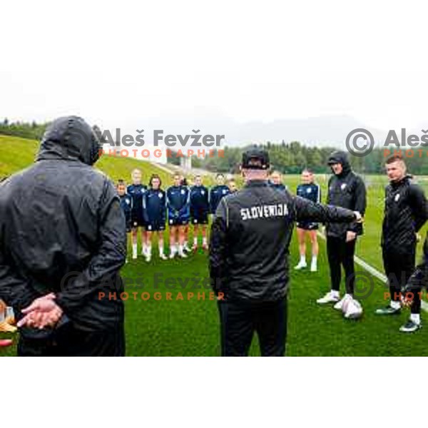 Sasa Kolman, head coach of Slovenia National Women\'s Football team during practice session at NNC Brdo pri Kranju, Slovenia on May 26, 2025