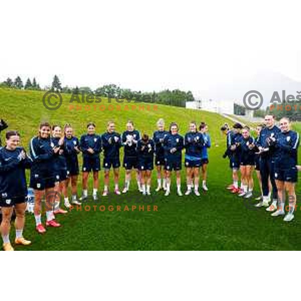 Slovenia National Women\'s Football team during practice session at NNC Brdo pri Kranju, Slovenia on May 26, 2025