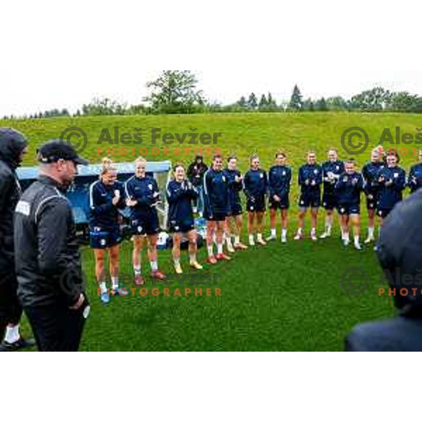 Slovenia National Women\'s Football team during practice session at NNC Brdo pri Kranju, Slovenia on May 26, 2025