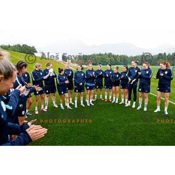 Slovenia National Women\'s Football team during practice session at NNC Brdo pri Kranju, Slovenia on May 26, 2025