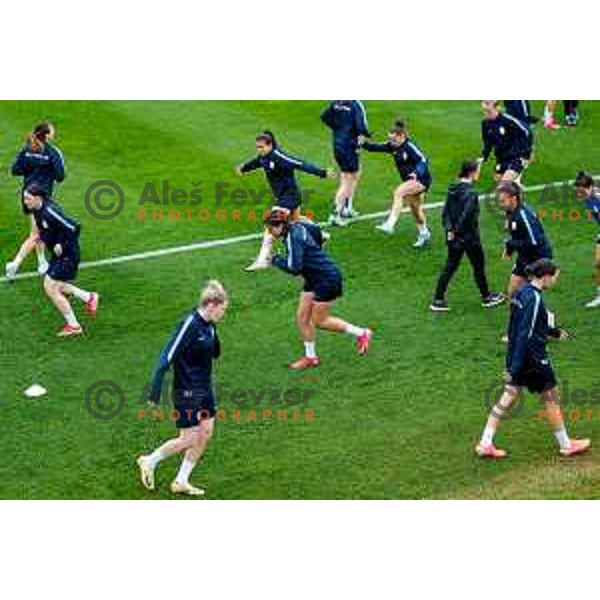 Slovenia National Women\'s Football team during practice session at NNC Brdo pri Kranju, Slovenia on May 26, 2025