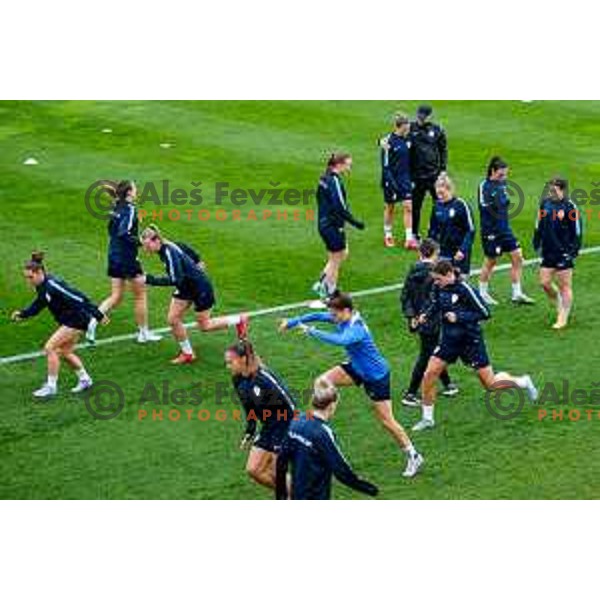 Slovenia National Women\'s Football team during practice session at NNC Brdo pri Kranju, Slovenia on May 26, 2025