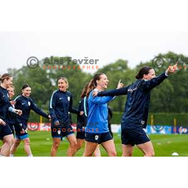 Slovenia National Women\'s Football team during practice session at NNC Brdo pri Kranju, Slovenia on May 26, 2025