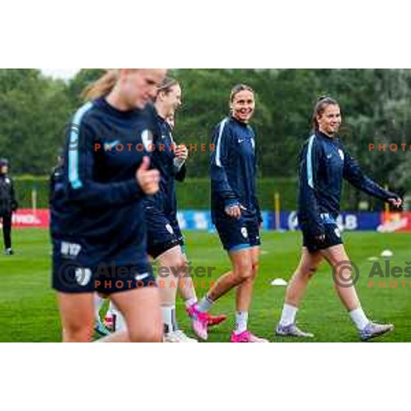 Slovenia National Women\'s Football team during practice session at NNC Brdo pri Kranju, Slovenia on May 26, 2025