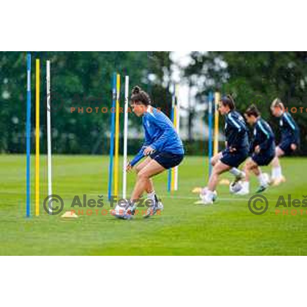 Slovenia National Women\'s Football team during practice session at NNC Brdo pri Kranju, Slovenia on May 26, 2025