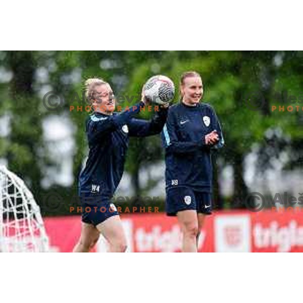Slovenia National Women\'s Football team during practice session at NNC Brdo pri Kranju, Slovenia on May 26, 2025