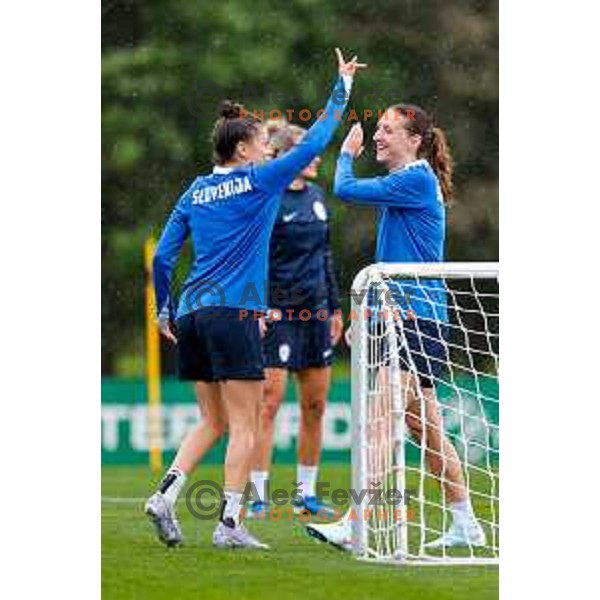 Slovenia National Women\'s Football team during practice session at NNC Brdo pri Kranju, Slovenia on May 26, 2025