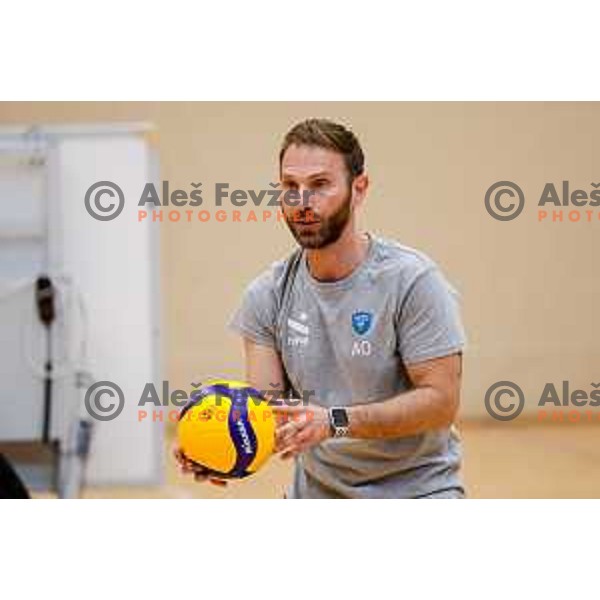 Alessandro Orefice, head coach of Slovenia Women\'s National Volleyball team during practice session in Ljubljana, Slovenia on May 28, 2025
