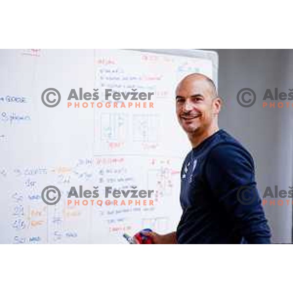 Fabio Soli, head coach of Slovenia Men\'s National Volleyball team during practice session in Ljubljana, Slovenia on May 28, 2025