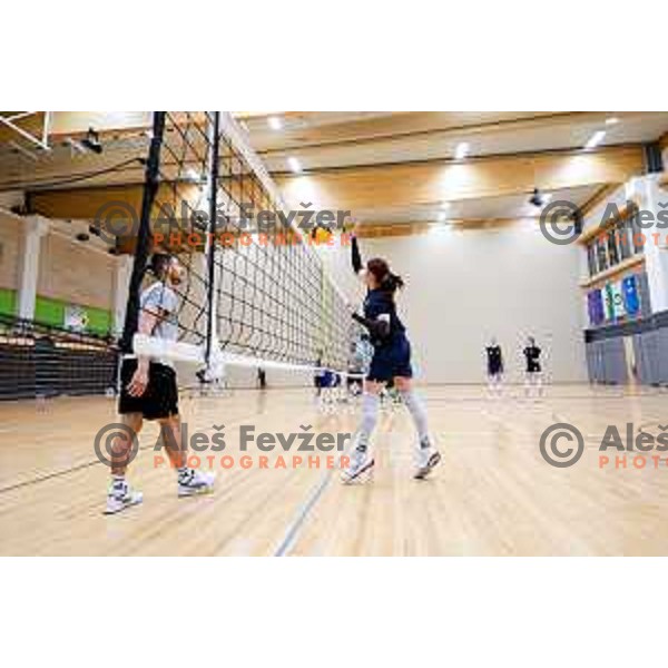 of Slovenia National Volleyball team during practice session in Ljubljana, Slovenia on May 28, 2025