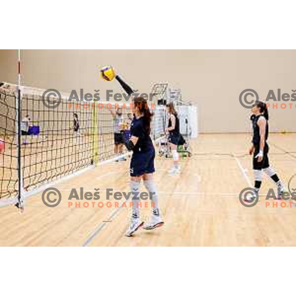 of Slovenia National Volleyball team during practice session in Ljubljana, Slovenia on May 28, 2025