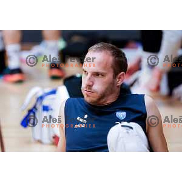 Jani Kovacic of Slovenia National Volleyball team during practice session in Ljubljana, Slovenia on May 28, 2025