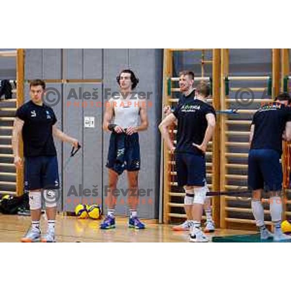 Nik Mujanovic of Slovenia National Volleyball team during practice session in Ljubljana, Slovenia on May 28, 2025
