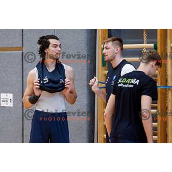 Nik Mujanovic of Slovenia National Volleyball team during practice session in Ljubljana, Slovenia on May 28, 2025
