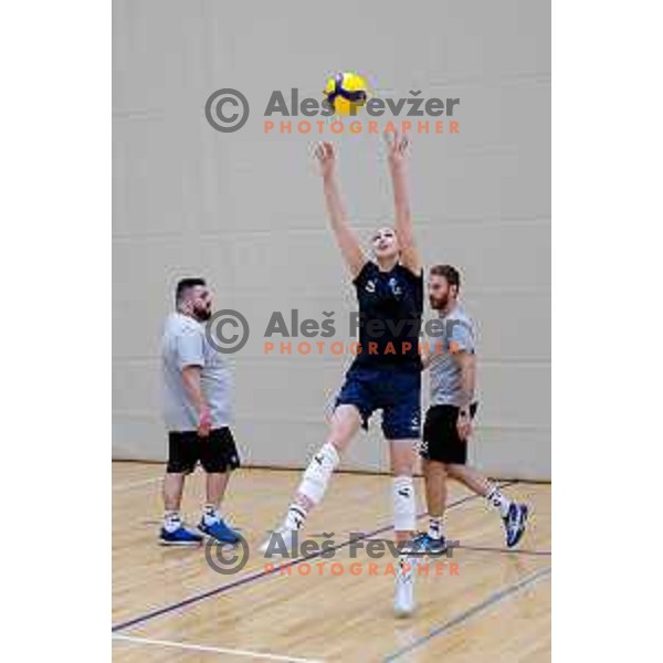 of Slovenia National Volleyball team during practice session in Ljubljana, Slovenia on May 28, 2025