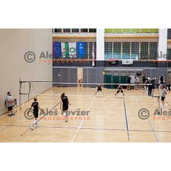 of Slovenia National Volleyball team during practice session in Ljubljana, Slovenia on May 28, 2025