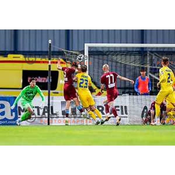 In action during Qualifications for Prva liga Telemach 2025/2026 football match between Domzale and Triglav in Domzale, Slovenia on May 29, 2025