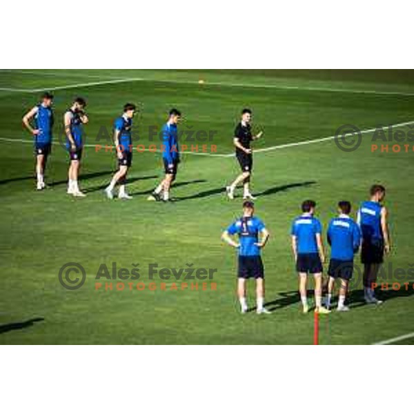 U21 Slovenian football team during training in Maribor, Slovenia on May 30, 2025. Photo: Jure Banfi