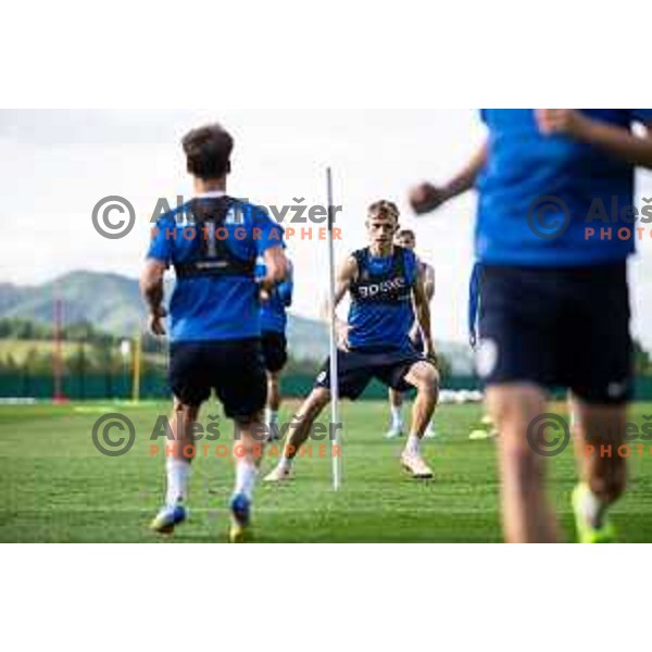 U21 Slovenian football team during training in Maribor, Slovenia on May 30, 2025. Photo: Jure Banfi
