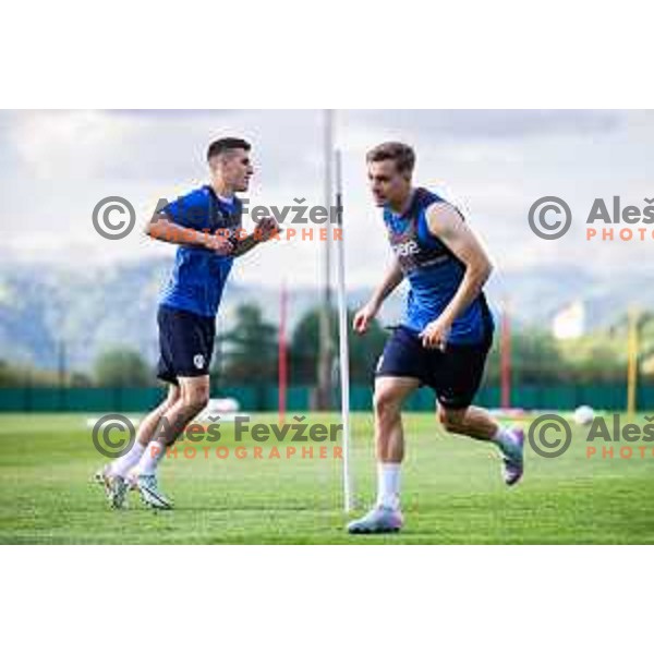 U21 Slovenian football team during training in Maribor, Slovenia on May 30, 2025. Photo: Jure Banfi