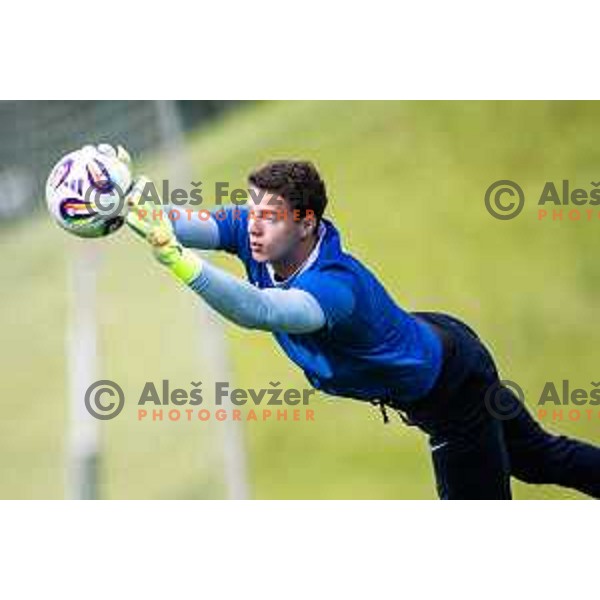 U21 Slovenian football team during training in Maribor, Slovenia on May 30, 2025. Photo: Jure Banfi