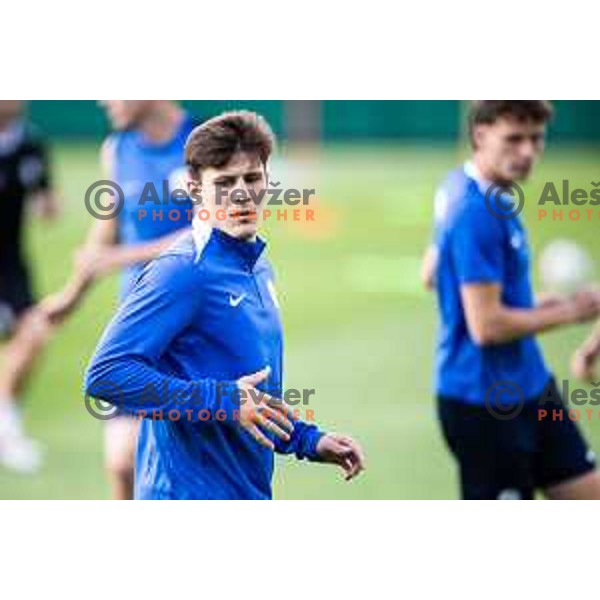 Marko Brest of U21 Slovenian football team during training in Maribor, Slovenia on May 30, 2025. Photo: Jure Banfi