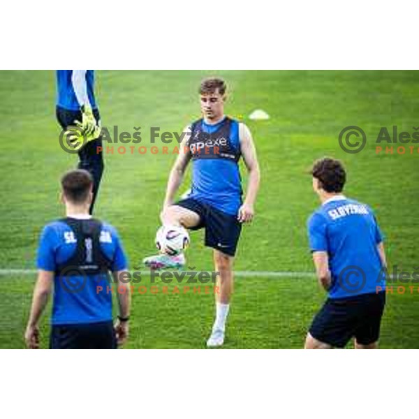 Jost Pisek of U21 Slovenian football team during training in Maribor, Slovenia on May 30, 2025. Photo: Jure Banfi